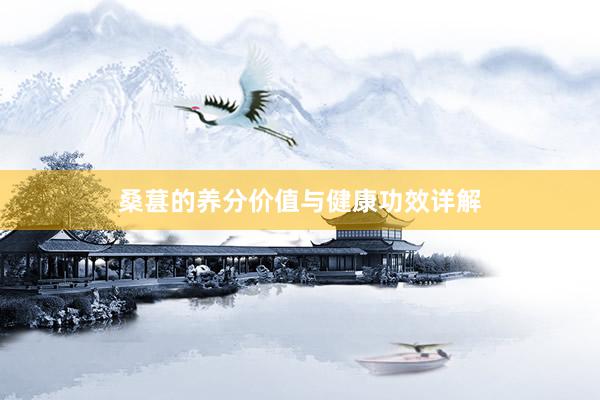 桑葚的养分价值与健康功效详解