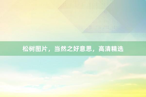 松树图片，当然之好意思，高清精选